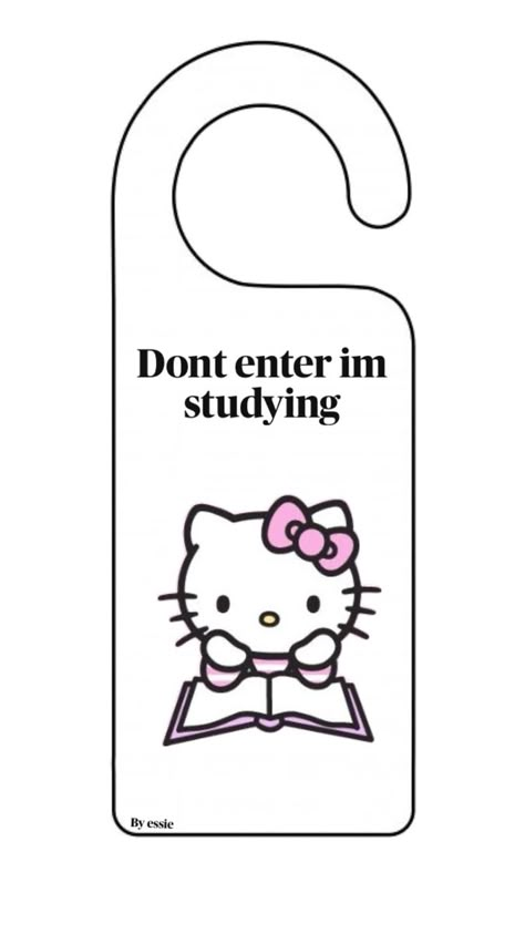 Hello Kitty Studying, Diy Hello Kitty, Hello Kitty Room Decor, Kitty Crafts, Hello Kitty Printables, Hello Kitty Rooms, Hello Kitty Crafts, Cute Easy Doodles, Things To Print