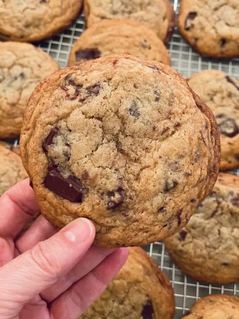 Colossal Cookies, Cookie Chips, Chocolate Peppermint Cake, The Perfect Chocolate Chip Cookie, Crunchy Chocolate Chip Cookies, King Arthur Recipes, King Arthur Flour Recipes, Amazing Cookie Recipes, Oatmeal Chocolate Chip Cookie Recipe