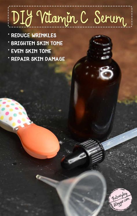 Homemade Vitamin C Serum, Diy Vitamin C Serum, Diy Serum, Vitamin C Powder, Homemade Beauty, Brighten Skin Tone, Collagen Production, Skin Care Remedies, Vitamin C Serum