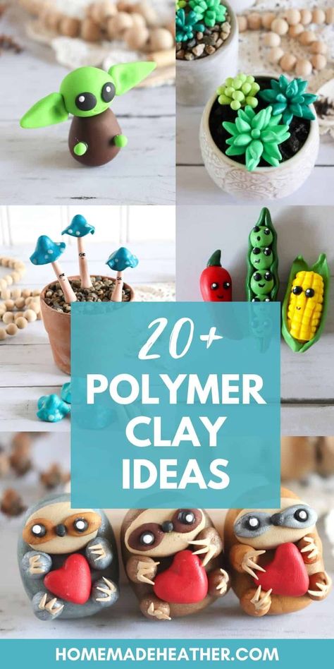 Polymer Clay Slices Diy, Polymer Clay How To Make Tutorials, Modeling Clay Jewelry Diy, How To Use Modeling Clay, Easy Air Dry Clay Projects Animals, Model Clay Crafts, Easy Polymer Clay Animals, Easy Air Clay Projects, Polymer Clay Models