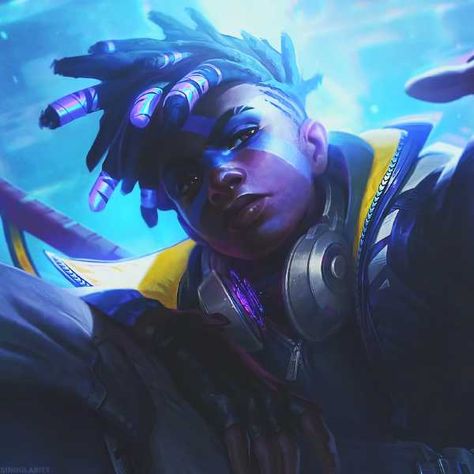 League Of Legends Icon, League Of Legends Splash Art, Ekko League Of Legends, Arcane Ekko, Ekko Arcane, True Damage, Arcane League Of Legends, Splash Art, Black Characters