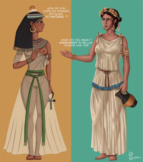 Queen Hairstyles Drawing, Egyptian Women Outfit, Roman Outfits Women, Egyptian Princess Art, Ancient Egypt Outfits, Ancient Egypt Clothes, Greek Clothing Ancient, Ancient Mayan Clothing, Minoan Women