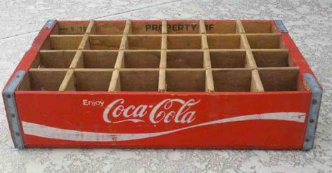 featured Old Coke Crates, Coke Crate Ideas, Crate Bench, Old Crates, Crate Ideas, Vintage Coke, Crate Shelves, Coke Cola, Crate Furniture