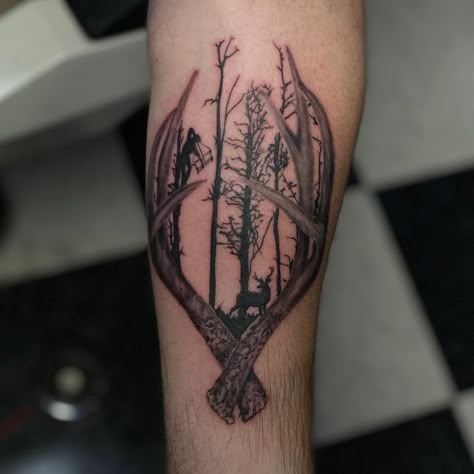 Deer Antler Tattoos, Bow Hunting Tattoos, Buck Tattoo, Antler Tattoos, Elk Tattoo, Antler Tattoo, Deer Skull Tattoos, Deer Tattoo Designs, Arm Tattoos Drawing