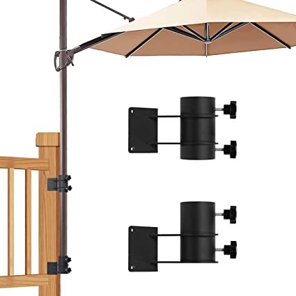 Amazon.com : NATUREIN Heavy Duty Patio Umbrella Holder, Stainless Steel Offset Umbrella Stand Umbrella Deck Mount Bracket for Railing Corner, Mount to Deck, Fences, Balcony or Courtyard (Fit Max OD 2”) : Patio, Lawn & Garden Outdoor Railing, Deck Umbrella, Outdoor Umbrella Bases, Patio Umbrella Stand, Railings Outdoor, Windproof Umbrella, Pools Backyard, Offset Umbrella, Shade Umbrellas