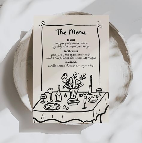 There’s something NEW over on the site and you thought your #tablescaping was 🌟 then this is going to elevate it even further ✨ Personalised menu downloads have arrived! They’re just £8 for a download and super easy. Pick your menu design, let me know your dinner plans (🤤) and I’ll create your menu files and zip them over to you. You can either print at home yourself or send to a printer 🎉Consider that your guests v. impressed and you’ve had to do practically no work 💅 There’s a link in my bi... Home Menu Ideas, Printify Business, Pizza Party Table Setting, Dinner Party Menu Design, Menu Ideas Design, Easy Tablescape, Dinner Menu Design, Menus Design, Menu Graphic