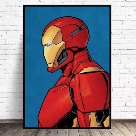 Ironman+Avengers+Marvel+Super+Hero+Picture+Painting+Poster+Print+Wall+Art+Picture+Decoration Iron Man Painting, Avengers Painting, Spiderman Mcu, Iron Man Drawing, Marvel Canvas, Iron Man Poster, Marvel Art Drawings, Marvel Paintings, Avengers Drawings