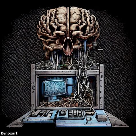 Wallart. Surreal computer artwork. Digital. Digital art. Surrealism. Internet. Ai art. Surreal art. Brain. Brain Artwork, Post Human, Art Surreal, Brain Art, Art Surrealism, Human Design, Surreal Art, Art And Technology, Surrealism