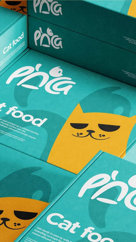 We crafted a branding and packaging design for a cat/pet food company named Paca. #packagingdesign #design #branding #brandingdesign Cat Branding Design, Pet Food Branding, Cat Food Design, Pet Food Logo, Organic Cat Food, Pet Food Packaging, Cat Food Brands, Pet Branding, Paw Logo