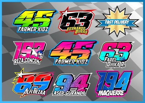 Create racing number, racing team logo, car wash by Ronihardiansah | Fiverr Logo Car Wash, Logo Racing, Number Ideas, Car Sticker Design, Team Logo Design, Adobe Illustrator Graphic Design, Logo Car, Live Screen Wallpaper, Logo Number