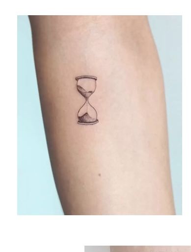 Mini Hourglass Tattoo, Time Tattoos Minimalist, Small Hour Glass Tattoos For Women, Second Chance Tattoo Symbol, Minimal Hourglass Tattoo, Tiny Hourglass Tattoo, Fine Line Hourglass Tattoo, Hourglass Minimalist Tattoo, Minimalist Hourglass Tattoo