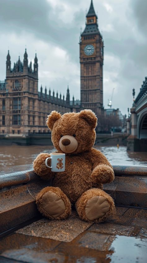 Midjourney Feed Teddy Bear Wallpaper Aesthetic, Teddy Bear Wallpaper Iphone, Teddy Bear Background, Bear Wallpaper Aesthetic, Massive Teddy Bear, Huge Teddy Bear, Sitting On A Ledge, Panda Bears Wallpaper, Teddy Bear Sitting