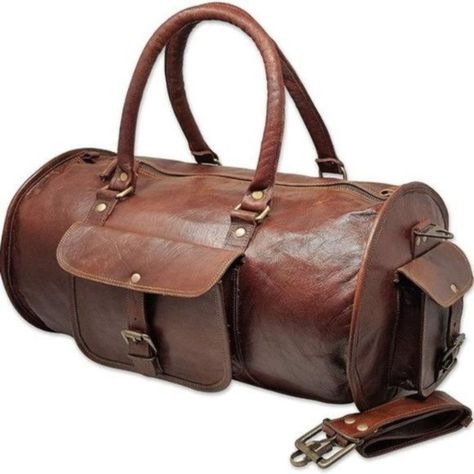 Genuine Leather Duffle Bag Travel For Men Brown Nike Sports Bag, Small Gym Bag, Black Duffel Bag, Black Duffle Bag, Canvas Duffel Bag, Leather Weekender Bag, Leather Weekender, Adventure Hiking, Leather Duffle Bag