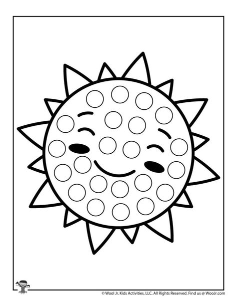 Kawaii Dot Coloring Pages | Woo! Jr. Kids Activities : Children's Publishing Dot Coloring Pages, Teacher Door Decorations, Dot Marker Activities, Background For Powerpoint Presentation, Printable Lesson Plans, Art Activities For Toddlers, Montessori Toddler Activities, Toddler School, Do A Dot