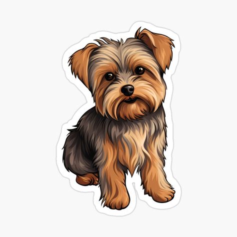 Get my art printed on awesome products. Support me at Redbubble #RBandME: https://www.redbubble.com/i/sticker/Adorable-Yorkshire-Terrier-Yorkie-Puppy-Dog-Drawing-by-meganohm/155701502.EJUG5?asc=u Yorkie Cartoon Drawing, Yorkie Doodle, Yorkshire Terrier Drawing, Puppy Dog Drawing, Yorkie Clipart, Drawing Sticker, Yorkie Terrier, Yorkie Dogs, Yorkie Puppy