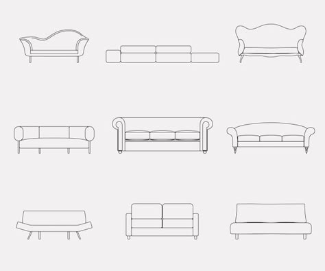 How To Draw A Sofa, Sofa Elevation, Sofa Illustration, Room Vector Illustration, Draw Furniture, Vector Furniture, Living Room Vector, How To Make Sofa, Ghost Project