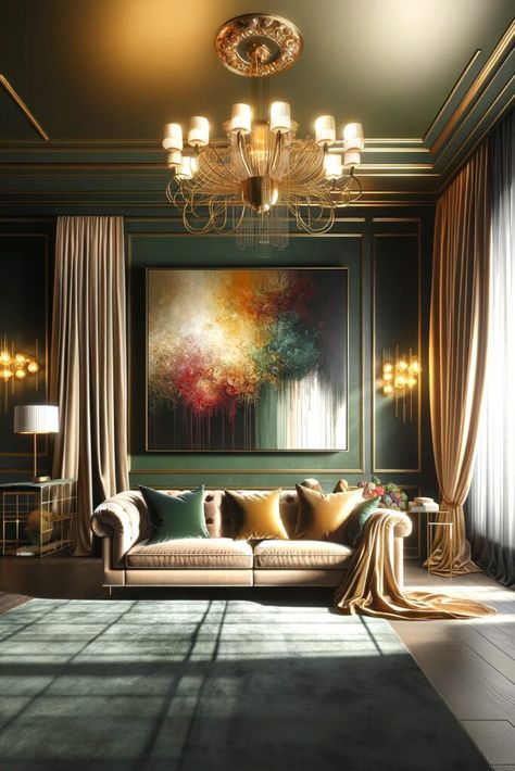 New Deco Interior Design, Vicotiran House Interior, Beaux Arts Interior Design, Neoclassical Interior Design Living Room, Baroque Decor Modern, Art Deco Houses Interior, Historical Interior Design, Modern Baroque Interior, Neoclassical Interior Design Luxury