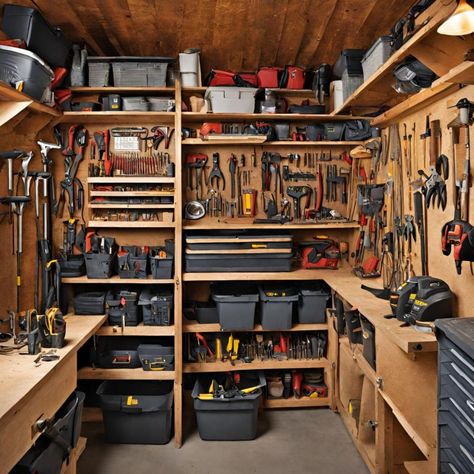 Why Small Sheds Are Better? And Why It Matters | 2024 Man Shed Interior Ideas, Shop Building Ideas, Small Woodworking Shop Ideas, Woodworking Workshop Layout, Shed Shelving, Garden Shed Interiors, Big Sheds, Man Cave Shed, Workshop Shed