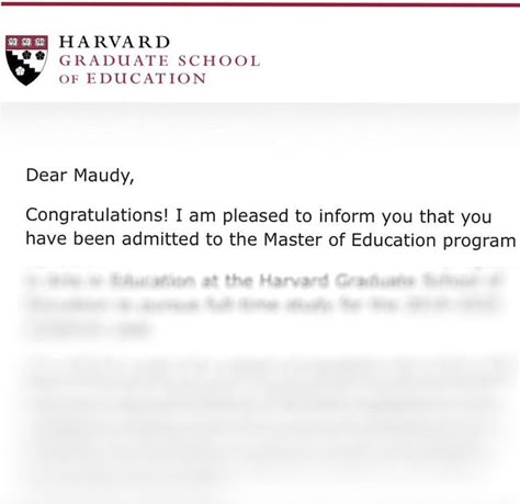 Harvard Graduate School Of Education, Masters Degree Acceptance Letter, Accepted Into Masters Program, Masters Degree Acceptance, Grad School Acceptance Letter, Scholarship Acceptance Letter, Collage Acceptance Letter, Masters Program Acceptance, Masters Acceptance Letter