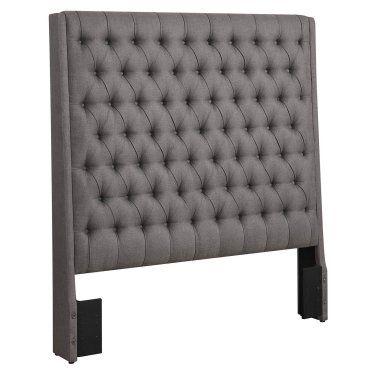 Coaster Furniture Camille Upholstered Bed | Hayneedle Gray Tufted Headboard, California King Headboard, Modern Headboard, Button Tufted Headboard, Tall Headboard, Queen Headboard, Upholstered Panels, King Headboard, Wood Headboard