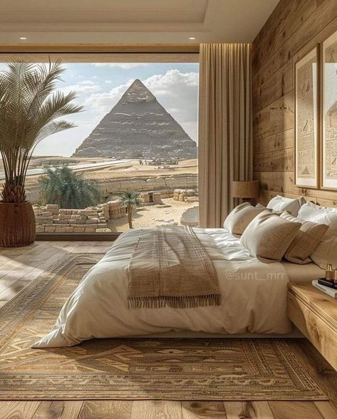 Egyptian Themed Room, Egyptian Room Decor, Ancient Egypt Interior Design, Modern Egyptian Interior Design, Modern Egyptian Aesthetic, Egypt House, Egyptian Room, History Whispers, Egyptian Bedroom