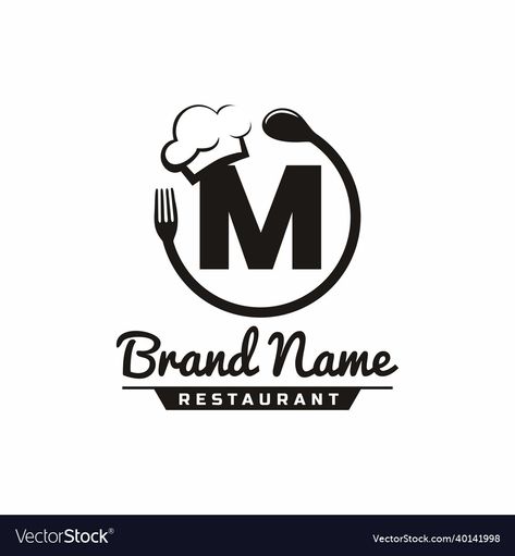 Logo Design Restaurant Food, Restaurants Logo Design, Logo For Restaurant Ideas, Logo Design Ideas For Food Business, Logo Kitchen Design, Kitchen Logo Ideas, Logo Sendok Garpu, Kitchen Logo Design Ideas Graphics, Logo Design Food Kitchens