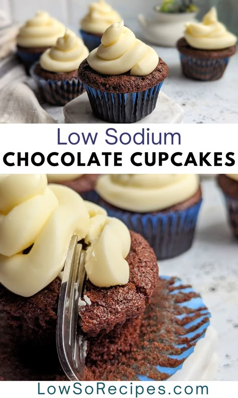 Low Sodium Chocolate Cake, Sodium Free Desserts, Low Sodium Sweets, Low Sodium Christmas Cookies, Easy Low Sodium Meals Dinners, Low Sodium Cake Recipes, Low Sodium Muffins Recipe, Low Sodium Cake, Low Sodium Muffins