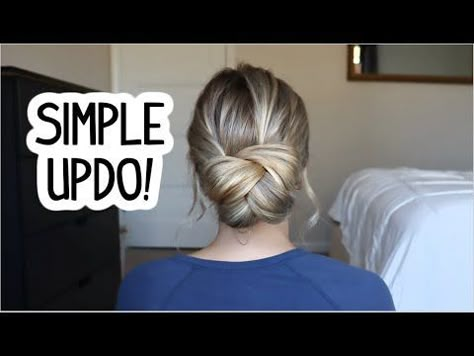 Easy Updo Hair, Updos Tutorials, Updo For Long Hair, Sophisticated Updo, Fold Towels, Hair Updos Tutorials, Hair Wedding Styles, Simple Updo, Hoco Hair Ideas Straight