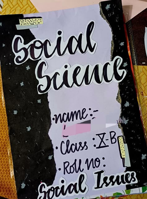 Social Issues Cover Page Project, Social Science Notebook Cover Ideas, Social Activity Front Page Design, Holiday Homework In Calligraphy, Social Studies Calligraphy, Civics Project Cover Page Ideas Aesthetic, How To Decorate Project File Cover, Social Science Project Cover Page Design, Front Page Design For Social Science