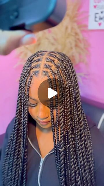 ProtectiveStyles on Instagram: "Will this be the new trending style? Would you rock it? @golden.touch_tt calls it the “Hybrid Braid” . . #protectivestyles #braids #twist #naturalhair #senagalesetwist #knotlessbraids" Bookings Available, Hair Braider, Hair Cuts Styles, Braids Twist, Hairstyles Pictures, Braids Hairstyles Pictures, Braided Hairstyles For Teens, Short Men Fashion, Braids With Curls