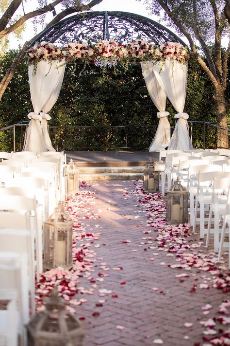 Wedding Ceremony Gazebo, Princess Wedding Theme, Gazebo Wedding Decorations, Claremont California, Fairytale Wedding Theme, Fairy Tail Wedding, Royal Core, Wedding Arches, Gazebo Wedding