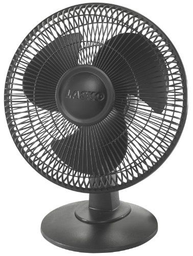 Lasko 2017 12" Table Fan, black Table Fan, Desk, Fan, Black