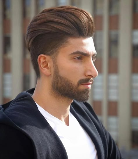 Get this Hairstyle - Undercut with a High Volume Backcombed Pompadour Best Undercut Hairstyles, Hair Men Style, Undercut Long Hair, Undercut Men, Undercut Pompadour, Men's Long Hairstyles, Popular Haircuts, Corte De Cabelo Masculino, Undercut Hairstyles