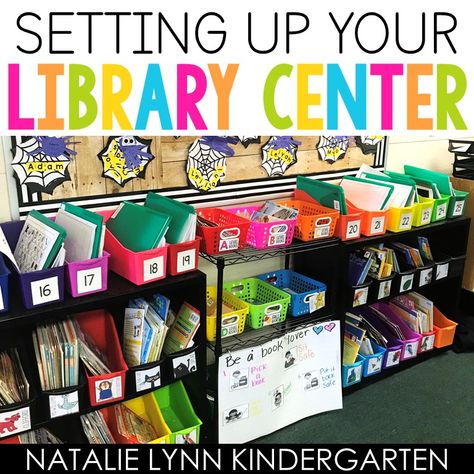 The Best Way to Set Up Your Classroom Library - Natalie Lynn Kindergarten Book Bins For Classroom Library, How To Organize Classroom Library, Kindergarten Library Set Up, First Grade Classroom Library, Kindergarten Classroom Library, Classroom Library Seating, Natalie Lynn, Kindergarten Library, Classroom Library Organization