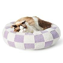 Dog Packing List, Donut Bed, Dog Beds For Small Dogs, Indoor Cats, Neck Support, Indoor Cat, Brown Plaid, Samoa, Pet Beds