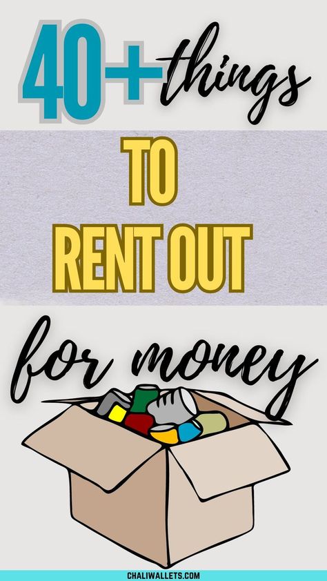 A box with simple things to rent out Rental Business, Side Income, Paid Surveys, Finances Money, Money Fast, Make Money Fast, Fast Money, Online Jobs, Making Money