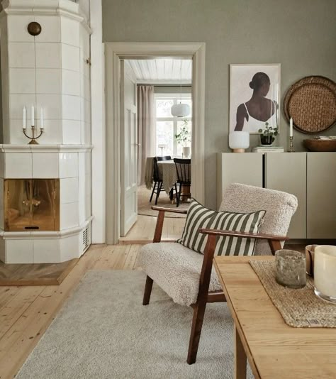 Livingrooms Design Ideas Cozy, Swedish Style Home, Swedish Living Room, Scandinavian Modern Interior, Scandinavian Country Style, Scandinavian Living Room Design, Scandi Cottage, Scandi Interior Design, Swedish Houses