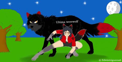 This is a redrawing of one of aphmaus videos called ultima werewolf go check her out on youtube. Ultima Wolf, Ultima Werewolf, Shadow Wolf, Tom And Jerry Cartoon, William Afton, Deer Art, Tom And Jerry, Wolf Art, Drawing Tutorial