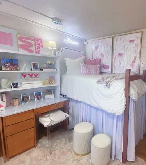 Pink And Purple Dorm Room, Purple And White Dorm Room Ideas, Lilac Dorm Room Ideas, Light Purple Dorm Room Ideas, Pink And Purple Dorm, Pink And Purple Dorm Room Ideas, Uiuc Dorm, Purple Dorm Room Ideas, Purple Dorm Room