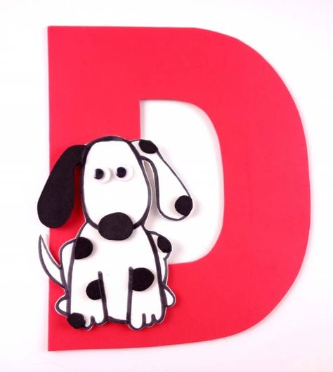 Letter D is for dog craft with printable - part of our letter of the week craft series, designed to foster letter recognition in toddlers and preschoolers. D Is For Dog Craft Preschool, D Is For Dog Craft, D For Dog Craft, Letter D Activities For Preschool Crafts, Letter D Crafts, D Is For Dog, Preschool Letter Crafts, Abc Crafts, Alphabet Letter Crafts