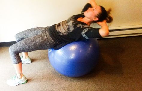 Stability Ball Ab Workout Targeting Your Core With An Exercise Ball Ball Ab Workout, Stability Ball Abs, Starter Workout, Wilmette Illinois, Ball Exercise, Ball Workouts, Stability Ball Exercises, Postpartum Workout, Mummy Tummy