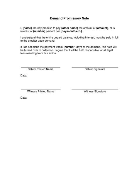 Create a Promissory Note with ease using our customizable template. Customize your promissory note to include the name, amount, interest, and demand options. Download it as a PDF for easy sharing and access. Fax Cover Sheet, Personal Financial Statement, High School Transcript, Note Templates, Promissory Note, Paper Outline, Letter Of Intent, Newspaper Template, Financial Instrument