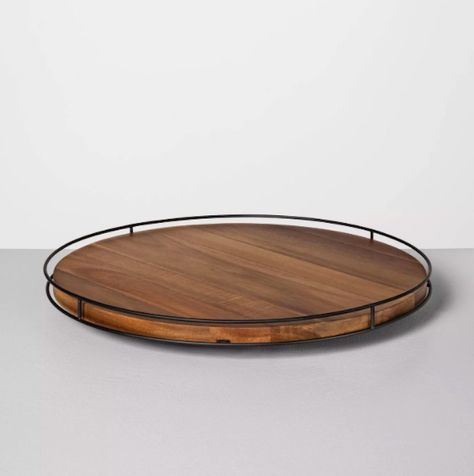 The One Trick for a Tidy Kitchen Counter All Year Long Wooden Lazy Susan, Hearth And Hand With Magnolia, Wood Lazy Susan, Hearth & Hand With Magnolia, Round Serving Tray, Chip And Joanna Gaines, Spice Containers, Space Ideas, City Park