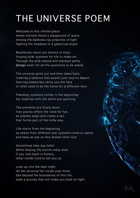 Space Poems Poetry, Poem On Galaxy, Space Quotes Universe Inspiration, Poems About Astronomy, Astronomy Quotes Inspirational, Quotes About Astronomy, Poem About Space, Poetry About Space, Astronomy Quotes Aesthetic