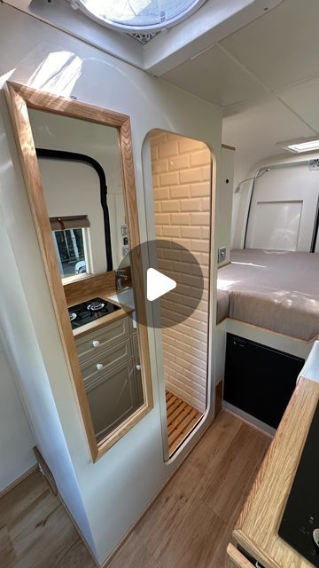 JORVIK VAN CONVERSIONS on Instagram: "N E W • V A N • D A Y  . You might notice something a bit different about this van?! Yes, that’s right - it’s a BRAND NEW LAYOUT! . This is Medium Wheel Base (MWB) Mercedes Sprinter van. It hosts all the classic Sandy design features but with some twists!  . 🔀 The bed is length ways rather than width ways -  meaning no climbing over eacother when you want to use the toilet in the middle of the night!   🔀 The kitchen has a 2 ring burner hob, mini Belfast sink, storage and fridge just like the Sandy - but it comes over the sliding door so you can fit it all in (space is limited in a MWB).  🔀There is no L-shaped sofa area at that front. Instead two captain chairs have been installed that swivel round and a table can be added.   🔀 The media area (with Mercedes Sprinter Camper Layout, Mwb Van Conversion Layout, Simple Camper Van Conversion Diy, Camper Space Saving Ideas, Sprinter Van Layout, Camper Diy Ideas, Van Life Layout, Van Layout Ideas, Sprinter Van Interior Ideas