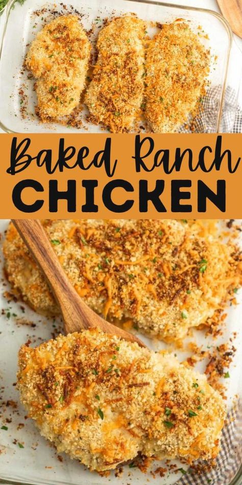 Ranch Chicken Recipe, Baked Ranch Chicken, Ranch Chicken Recipes, Chicken Tenderloin Recipes, Chicken Breast Recipes Baked, Tenderloin Recipes, Ranch Chicken, Health Dinner Recipes, Chicken Dishes Recipes