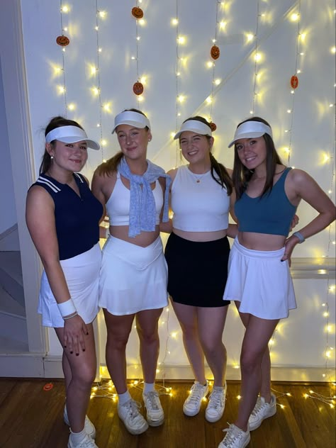 Golf Dress Up Party, Sports Dress Up, Golfer Costume Women, Golf Costume Ideas, Tennis Pro Costume, Sport Theme Outfit, Tennis Player Outfit Halloween, Tennis Costume Halloween, Halloween Sports Costumes