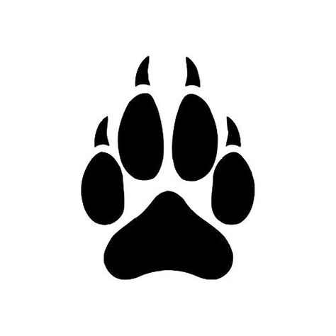 Wolf Print Tattoo, Pumas Animal, Wolf Paw Tattoos, Moon Stencil, Wolf Stencil, Wolf Paw Print, Paw Print Decal, Paw Logo, Wolf Paw