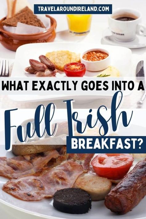 Traditional Irish Breakfast: What Is It and Where Did It Come From? Irish Street Food, Irish Breakfast Recipes, Irish Food Traditional, Irish Fries, Ulster Fry, Traditional Irish Breakfast, Irish Desserts Traditional, Full Irish Breakfast, Breakfast Beans