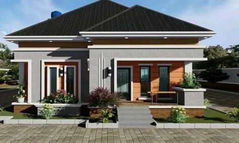 Two Bedroom Modern House Plans, Nigeria House Plans Design, Small House Design Plans 2 Bedroom, Two Bedroom House Plans Modern, 2 Bedroom Bungalow Floor Plans, Small House Floor Plans 2 Bedroom, 2 Bedroom 2 Bath House Plans, Nigeria House Design, Nigerian Houses